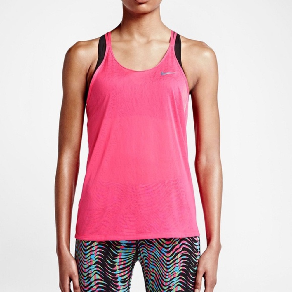 Nike Cool Breeze Tank Top Dri Fit Neon Pink